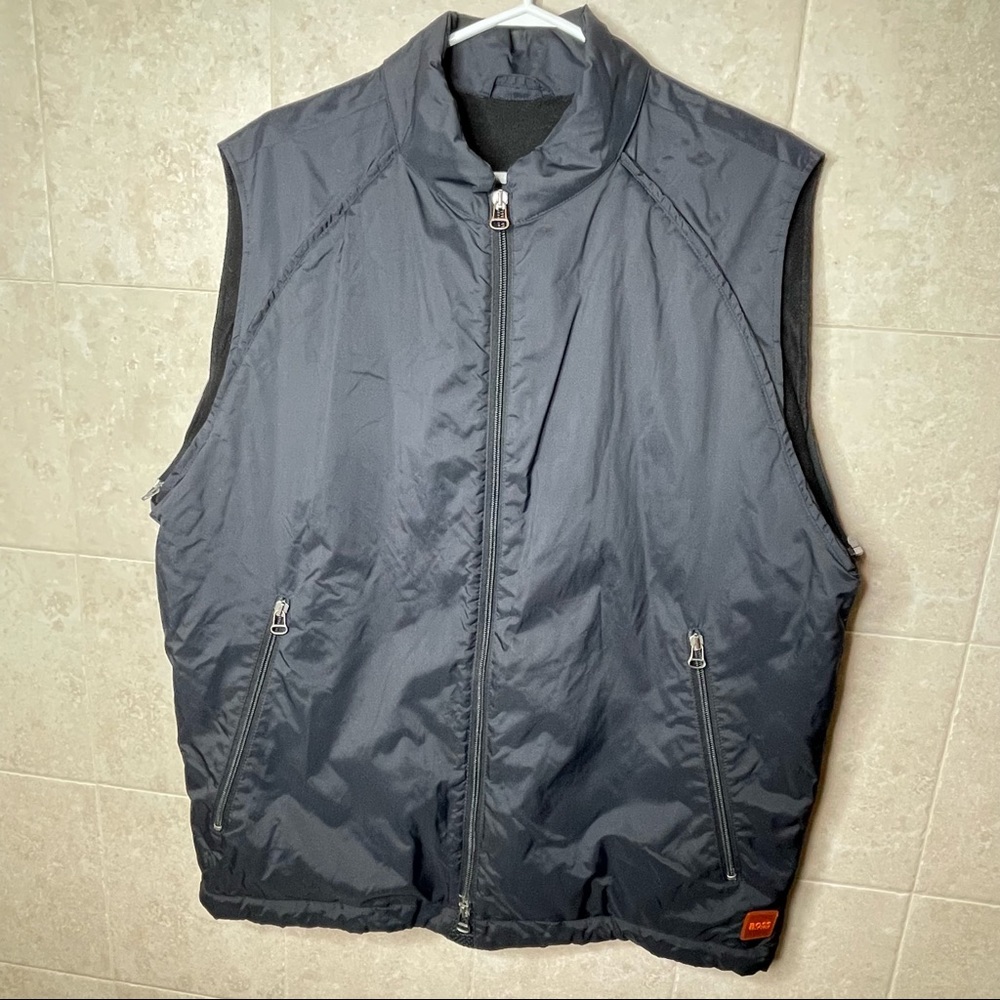 Hugo Boss Men's Windbreaker Jacket Vest In Black - Picture 3 of 9
